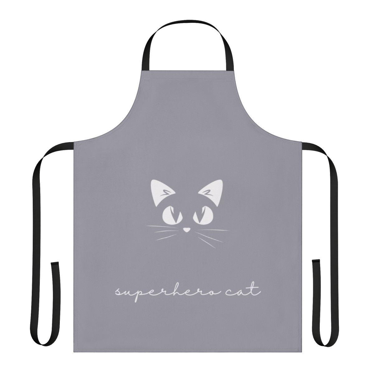 A vibrant, personalized superhero-themed apron with an inspirational quote.