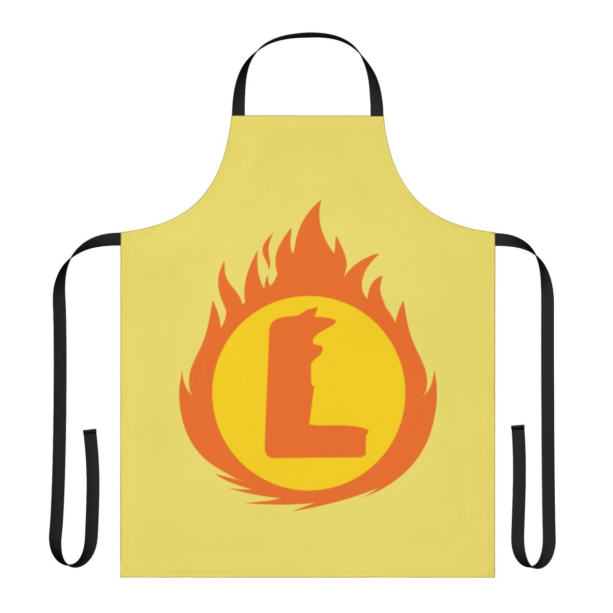 Superhero letter L fire insignia custom apron