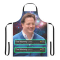 Person wearing a personalized apron featuring an image inspired by the classic horror film The Mummy