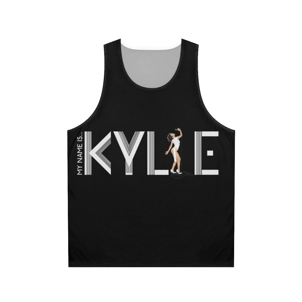 Personalized unisex tank top with Kylie Minogue design