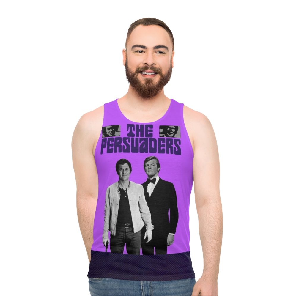 Persuasive unisex tank top with The Persuaders 2 graphic