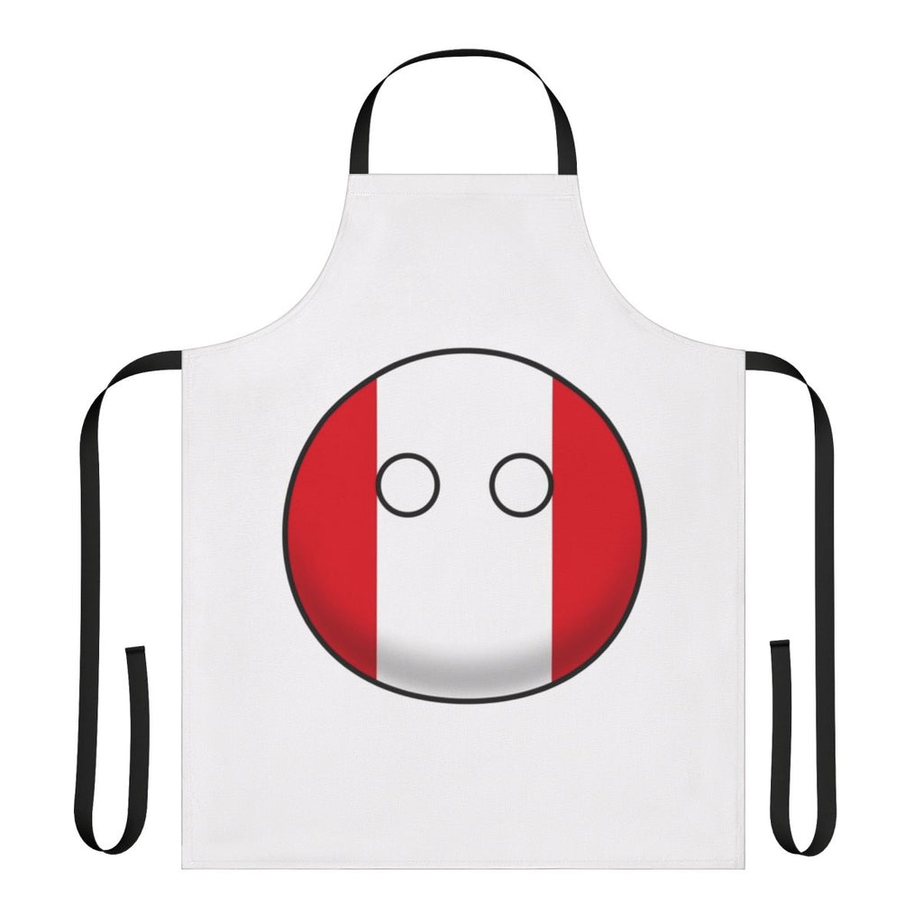 Peru Countryball design printed on a high-quality apron