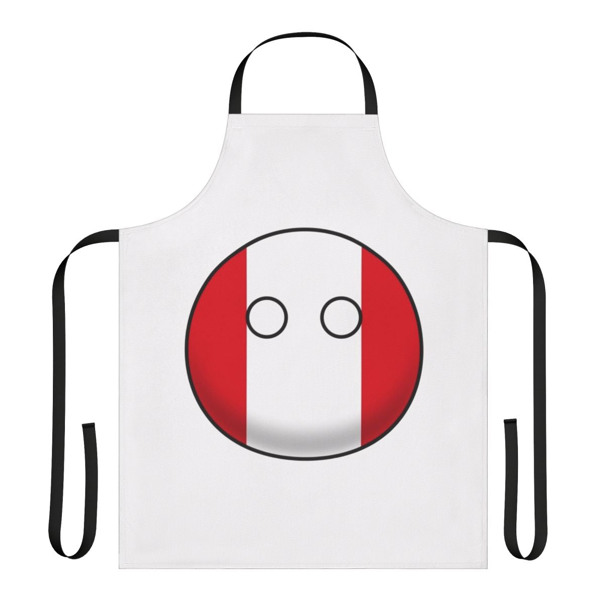 Peru Countryball design printed on a high-quality apron