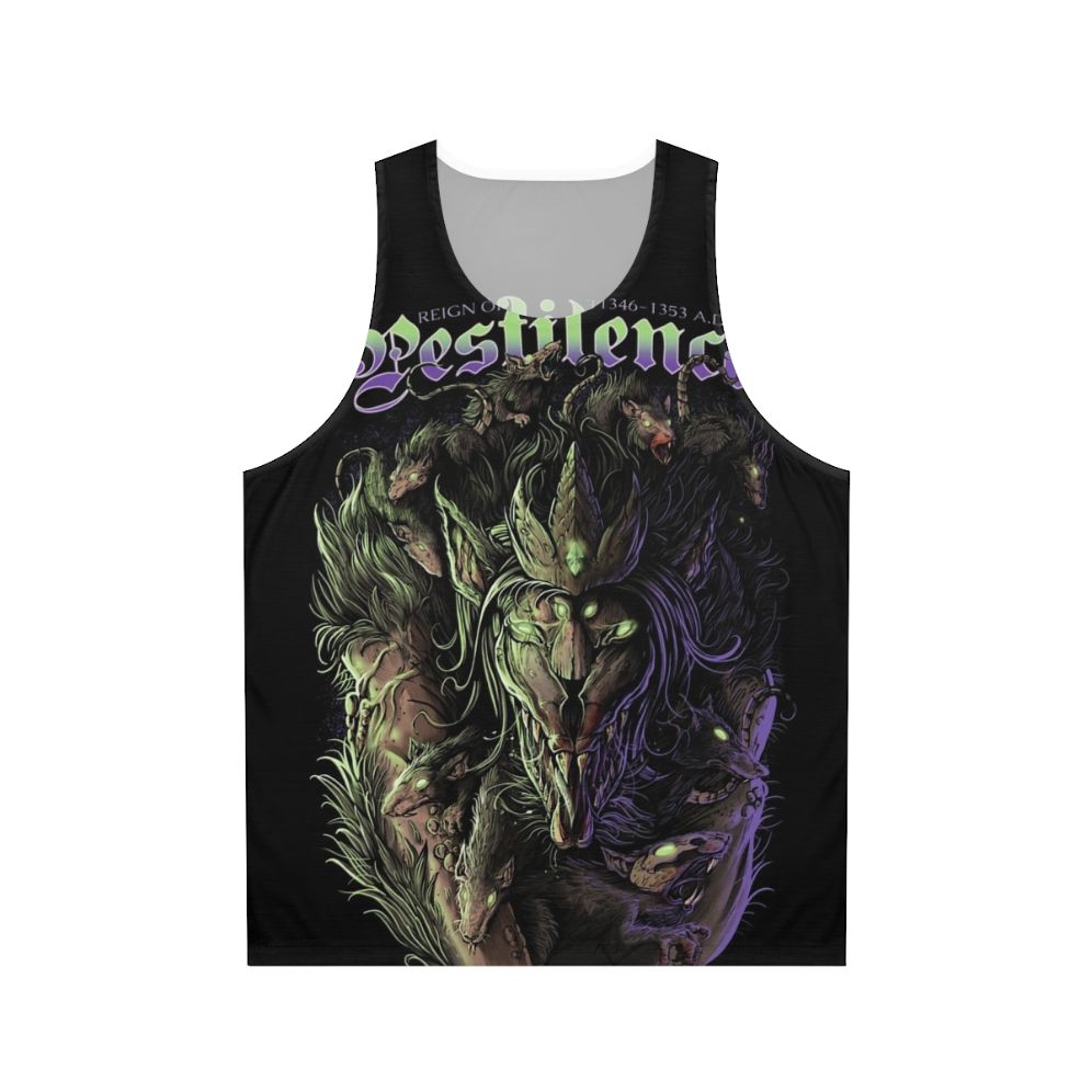 Pestilence King Unisex Tank Top featuring Skaven and Vermintide artwork