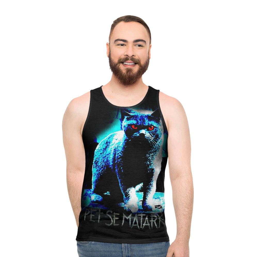 Pet Sematary Unisex Tank Top featuring a spooky horror graphic