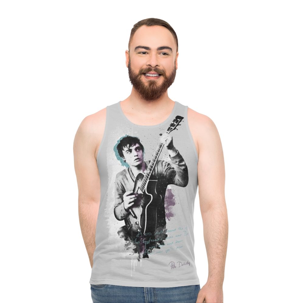 Pete Doherty Unisex Tank Top with Impressionist Art Portrait