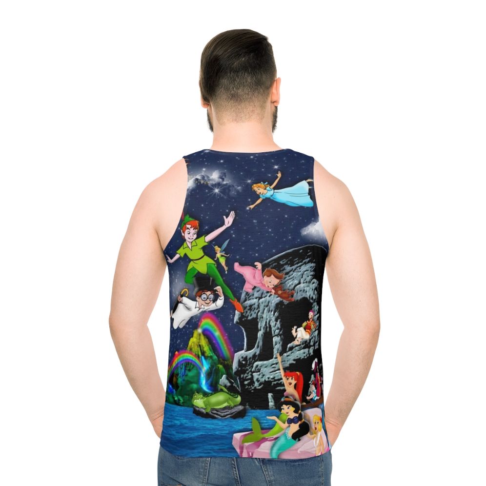 Peter Pan Unisex Tank Top with Neverland and Skull Graphic
