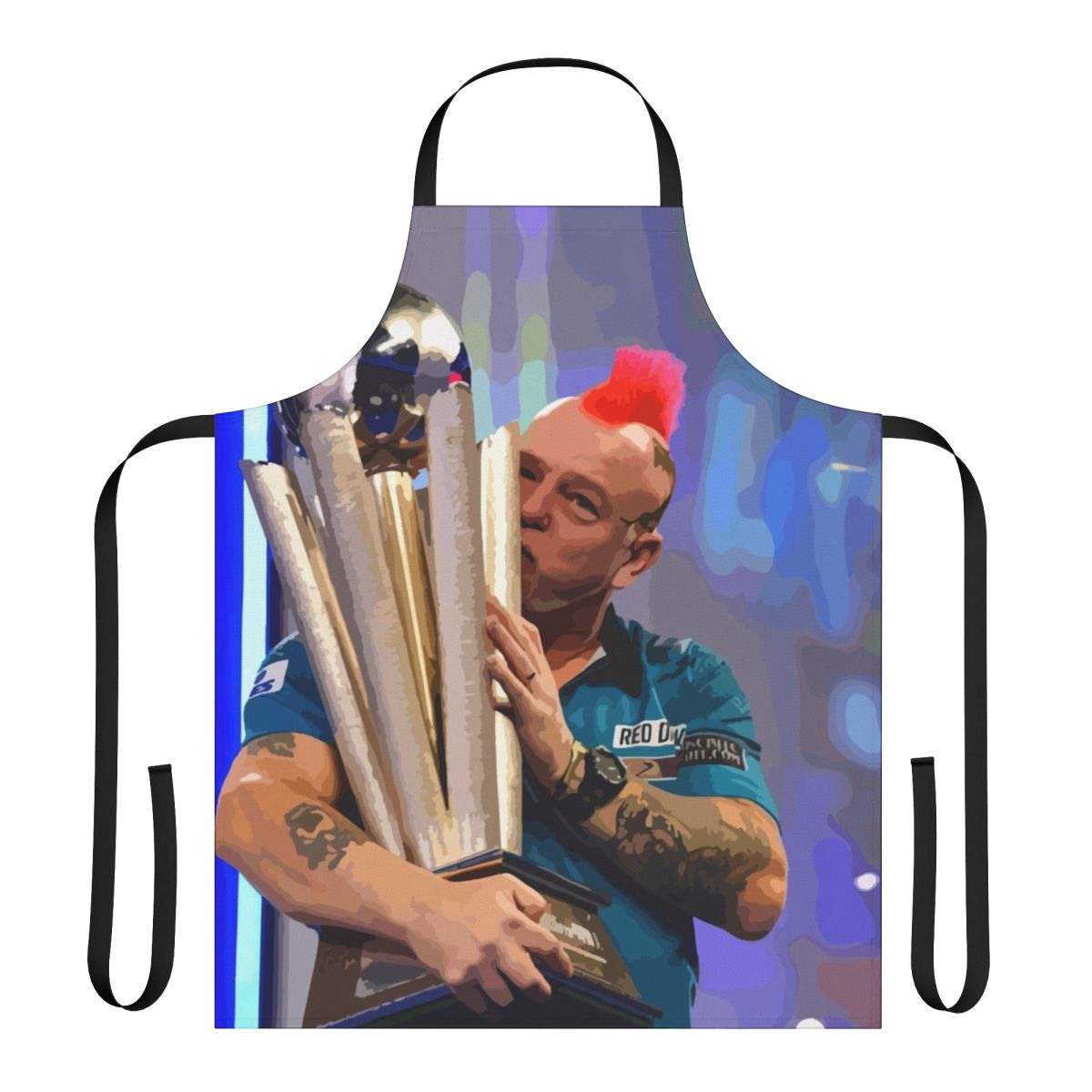 Peter Wright 2022 Darts Champion Wearing Apron
