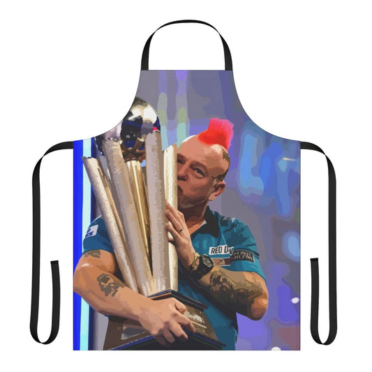 Peter Wright 2022 Darts Champion Wearing Apron