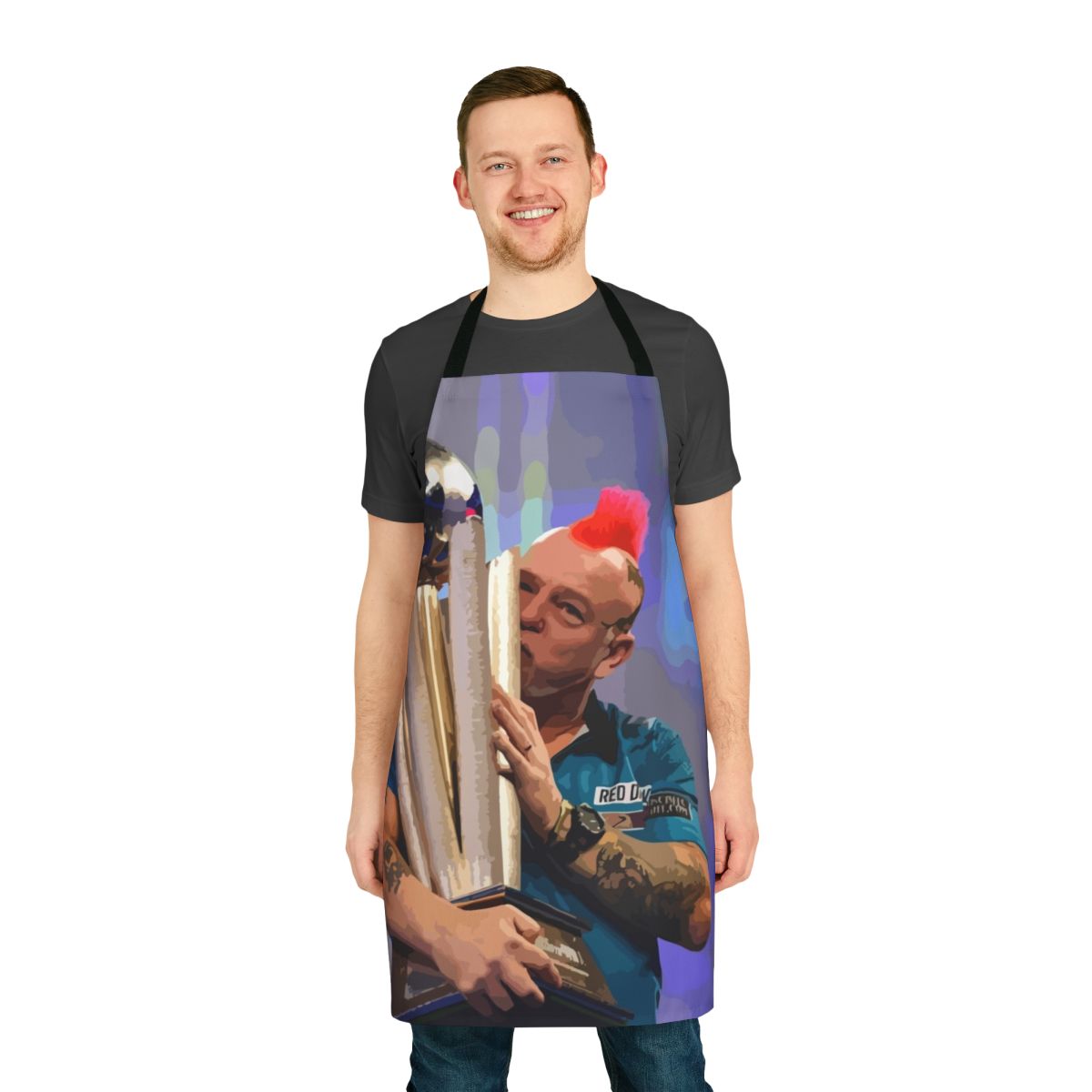 Peter Wright 2022 Darts Champion Wearing Apron