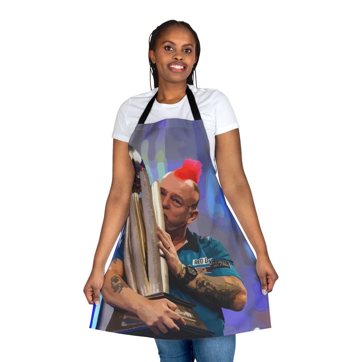 Peter Wright 2022 Darts Champion Wearing Apron