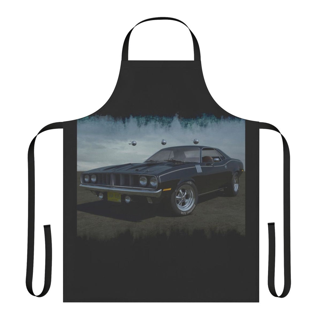 Phantasm-inspired Cuda apron featuring the iconic car from the classic horror movie