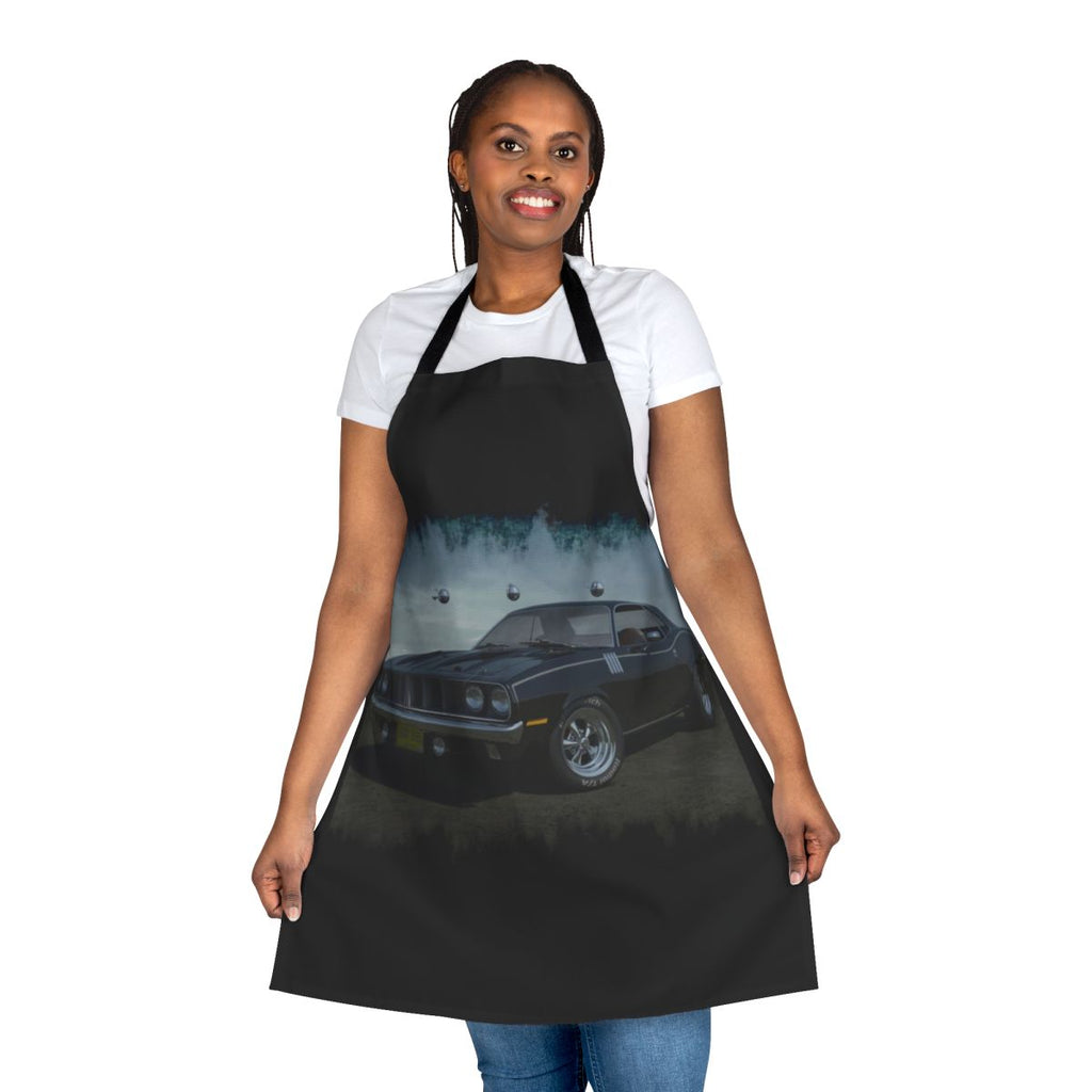 Phantasm-inspired Cuda apron featuring the iconic car from the classic horror movie
