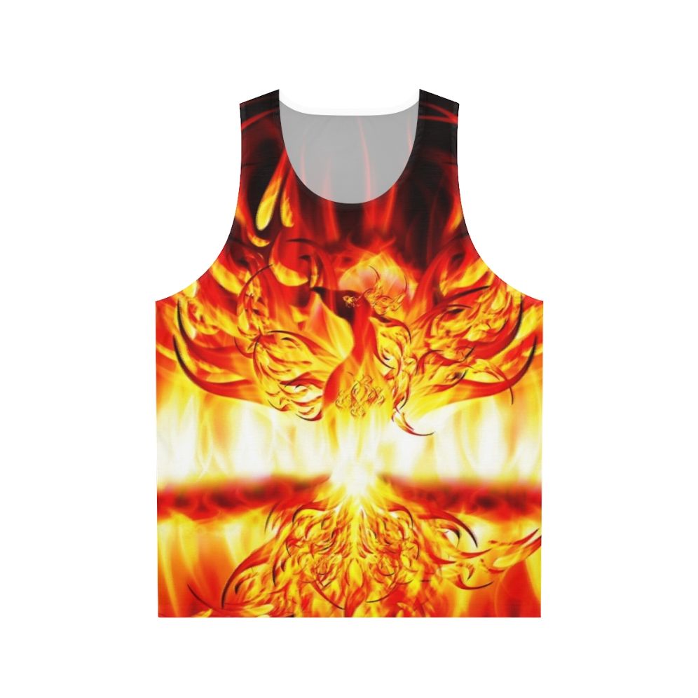 Unisex tank top with a phoenix design