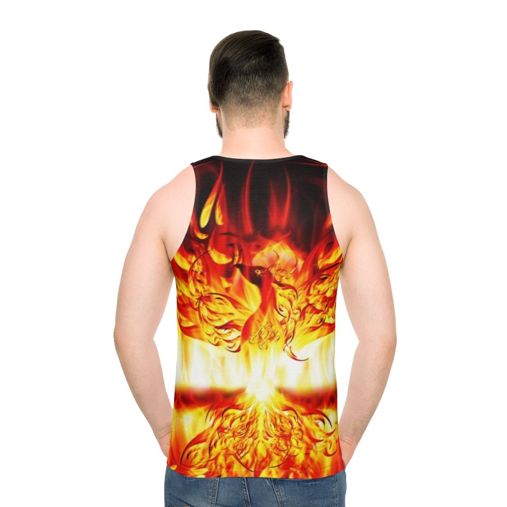 Unisex tank top with a phoenix design