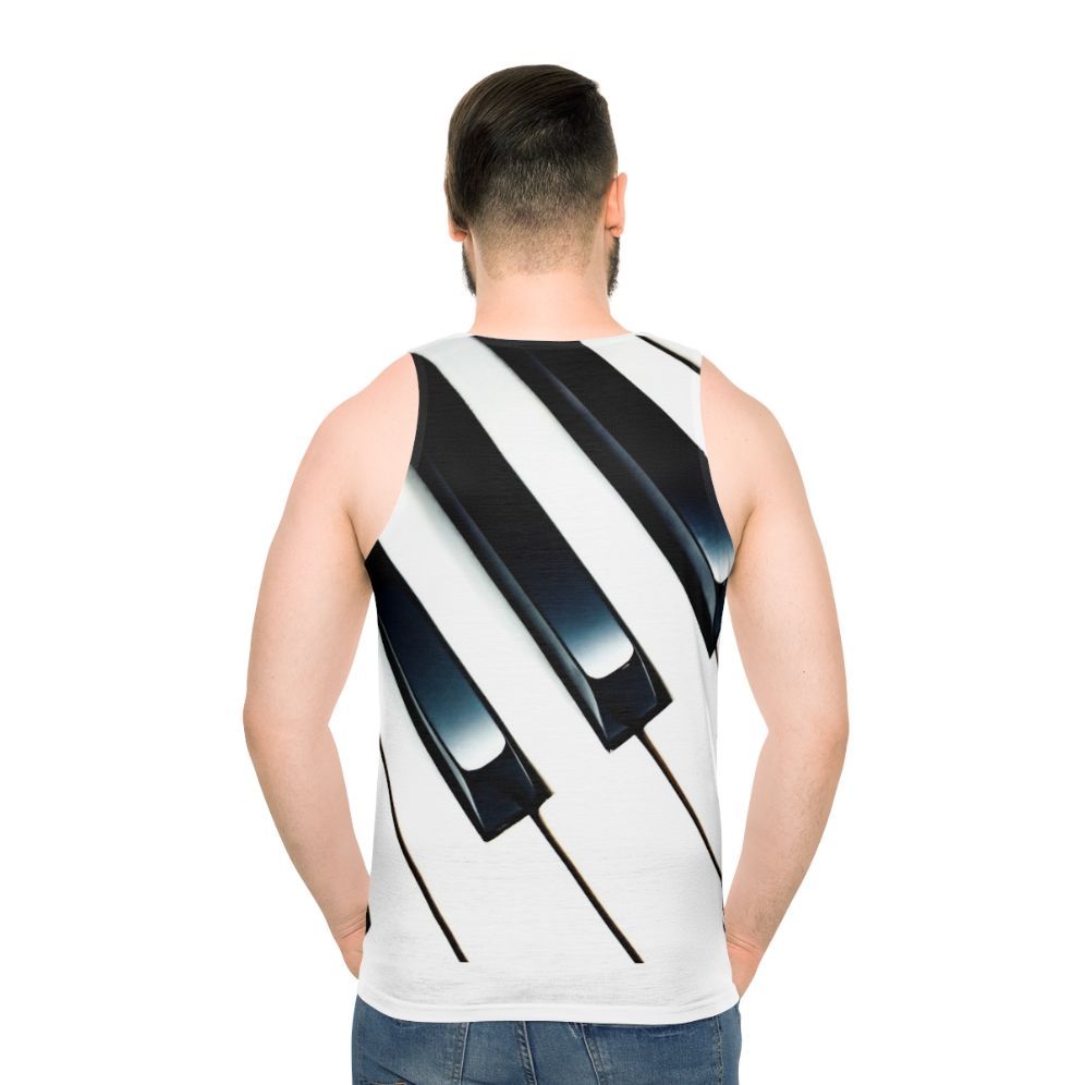 Piano keys abstract art unisex tank top
