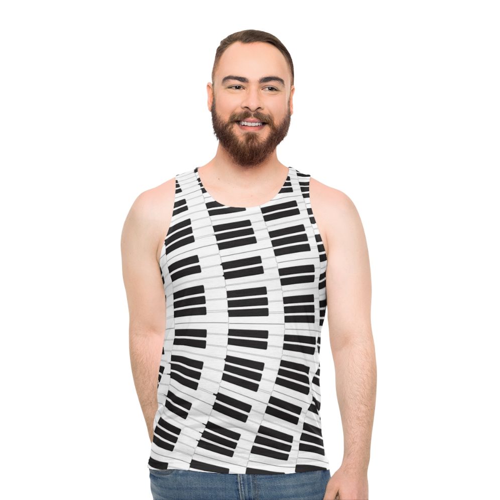 Piano keys unisex tank top