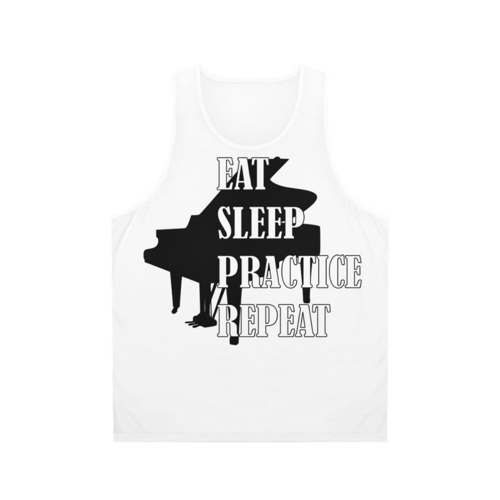 Piano practice repeat unisex tank top
