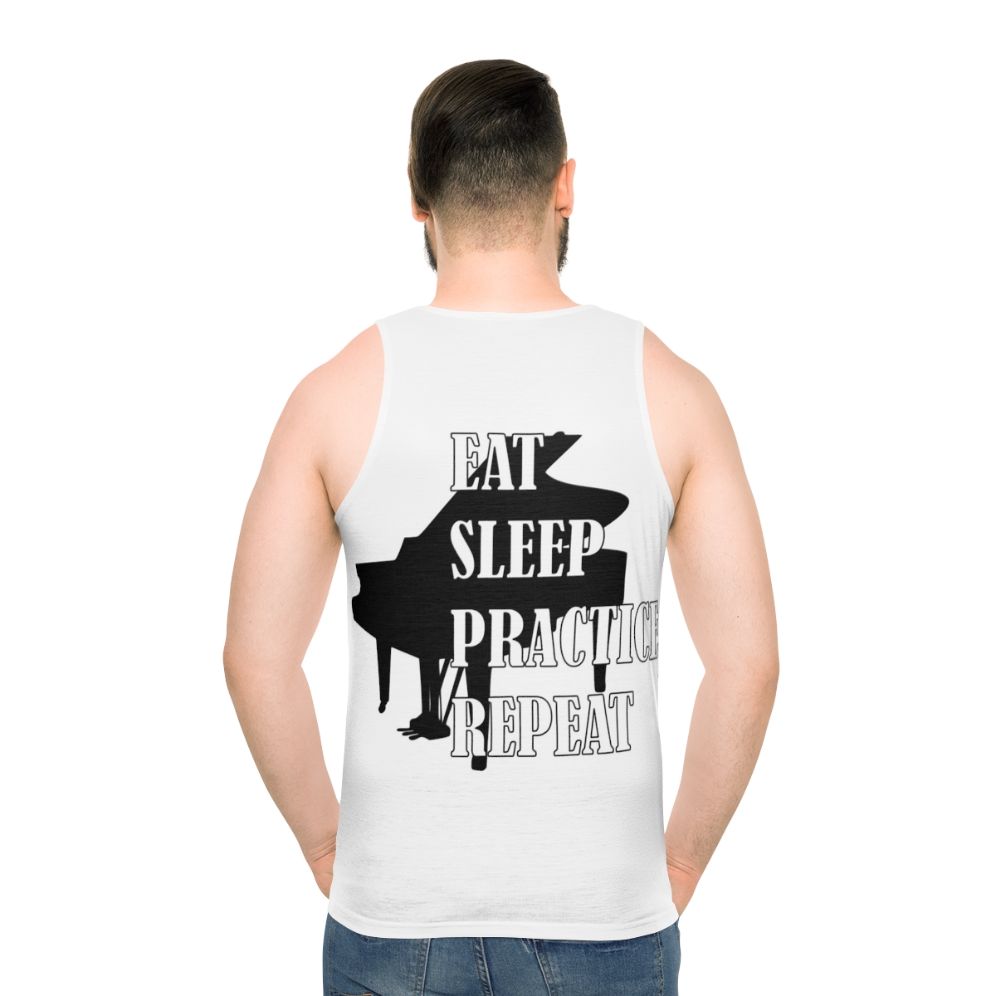 Piano practice repeat unisex tank top