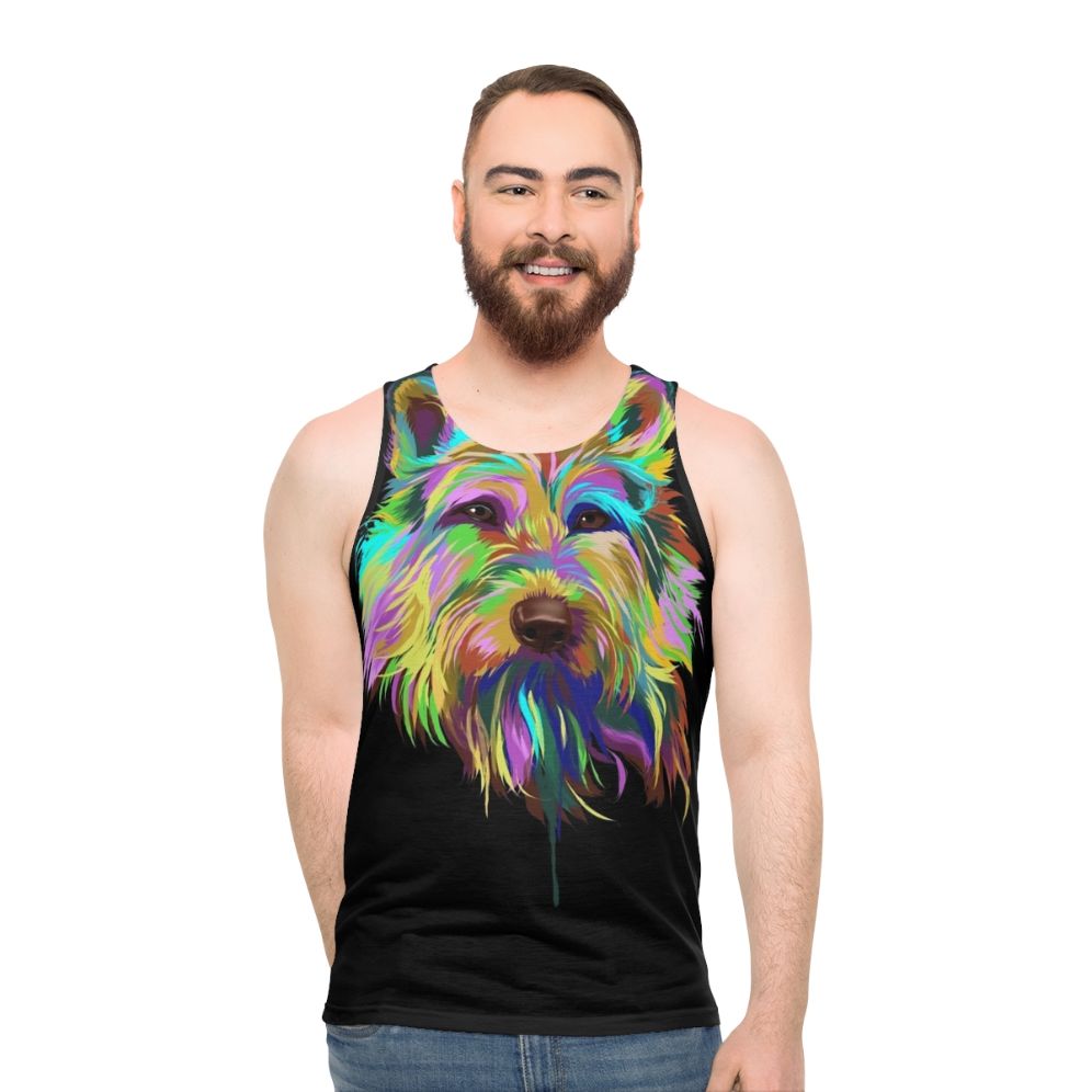 Picardy shepherd dog breed splash unisex tank top