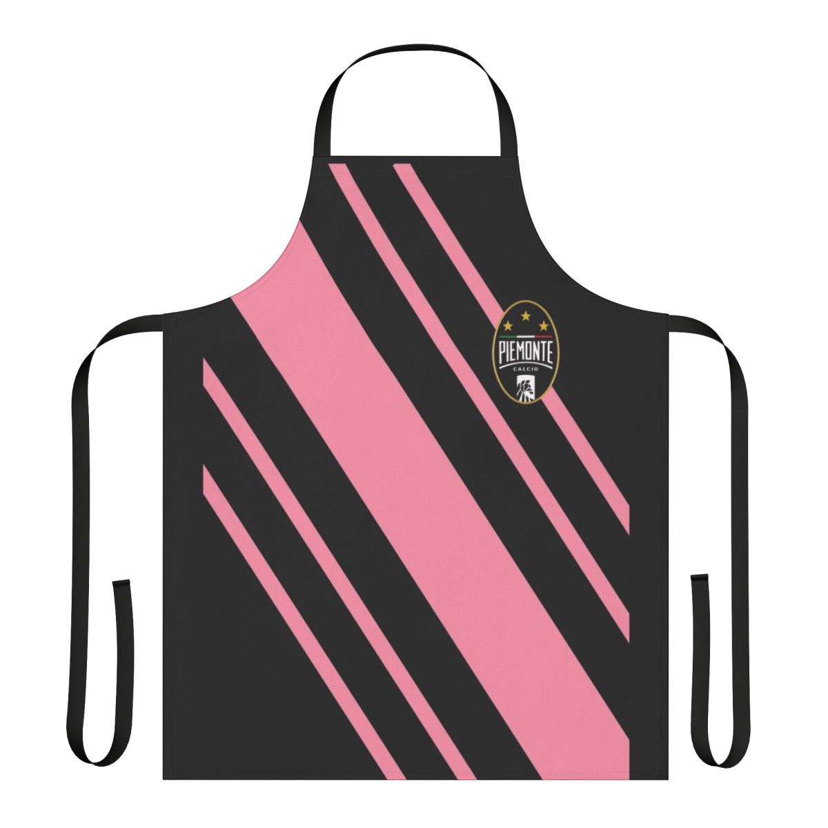 Piemonte Calcio-inspired apron featuring the classic football team's colors and design