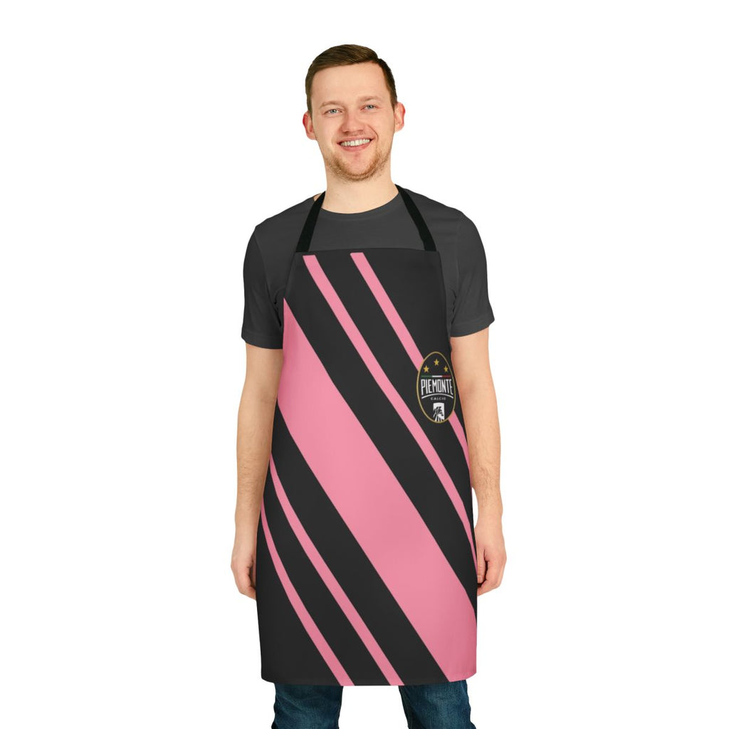 Piemonte Calcio-inspired apron featuring the classic football team's colors and design