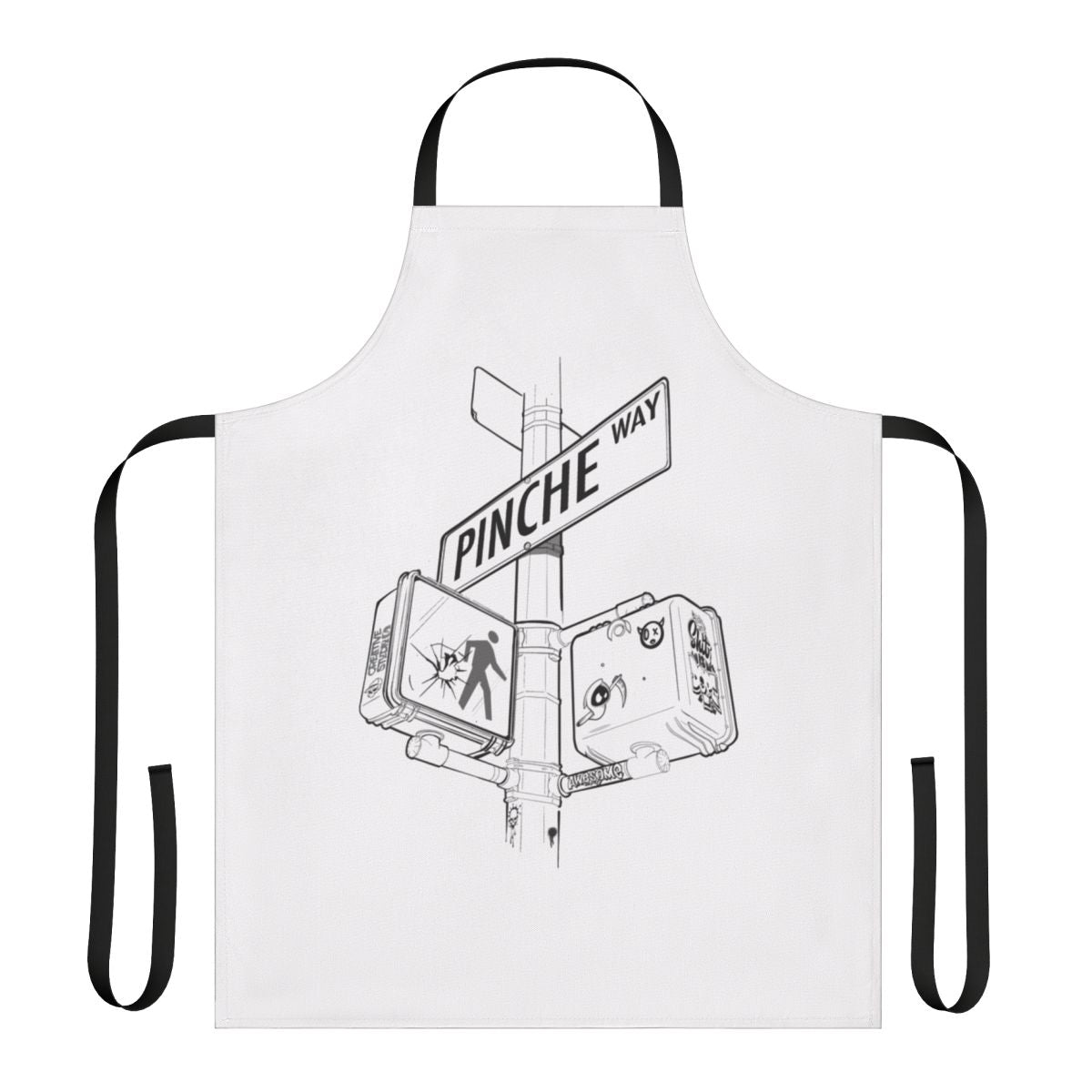 Pinche Way NYC street sign themed apron