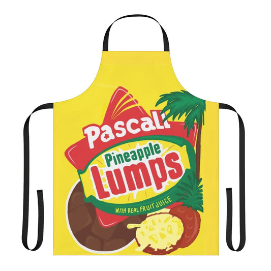Pineapple Lumps inspired New Zealand apron with iconic food imagery