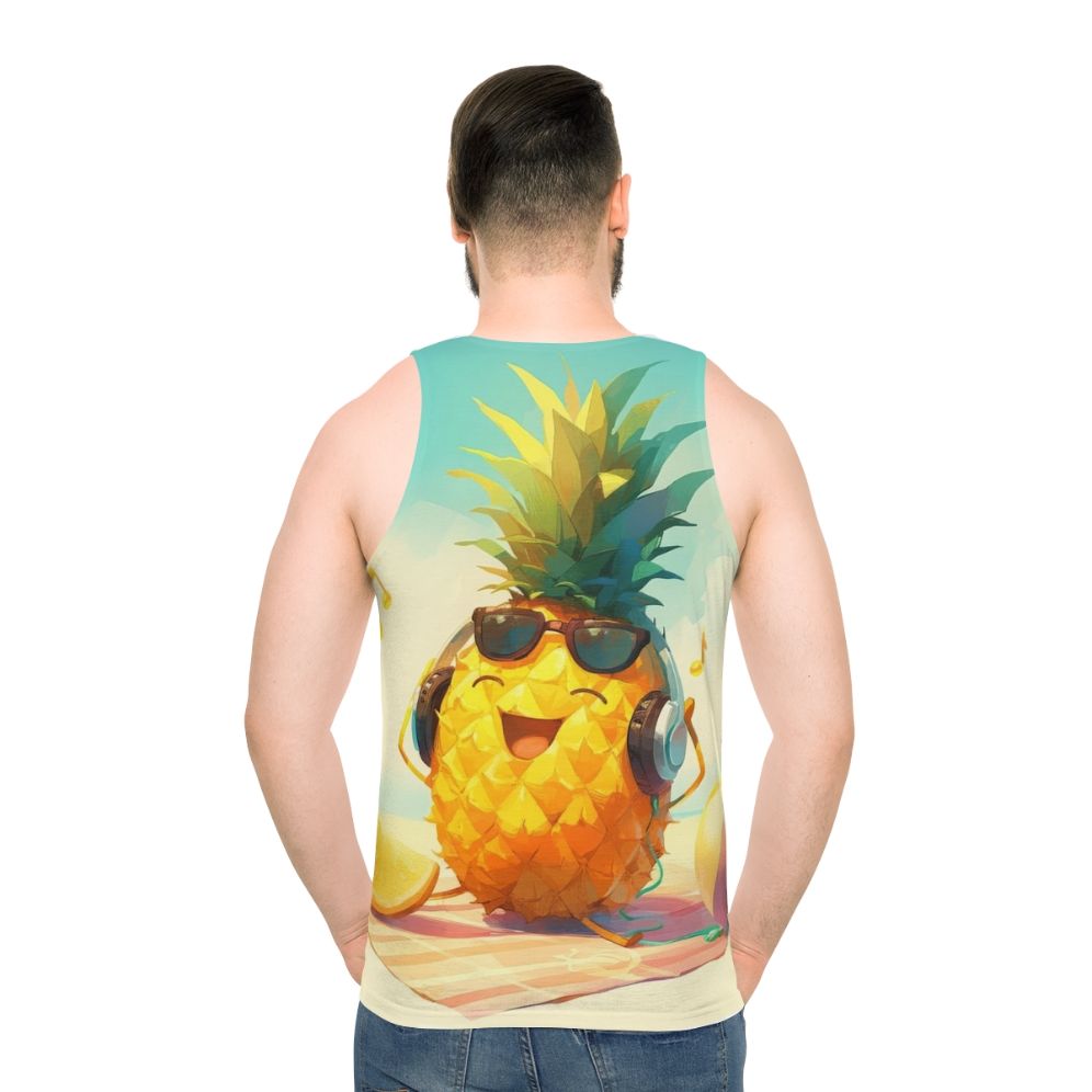 Pineapple tank top with headphones design