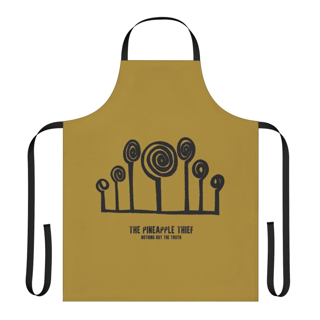 Pineapple-themed apron with musical notes and instruments