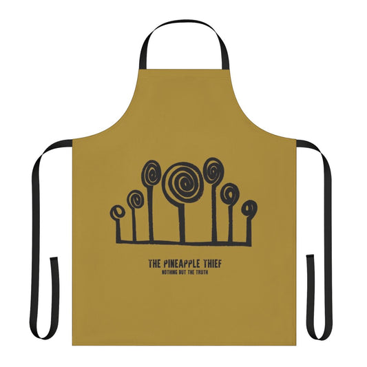 Pineapple-themed apron with musical notes and instruments