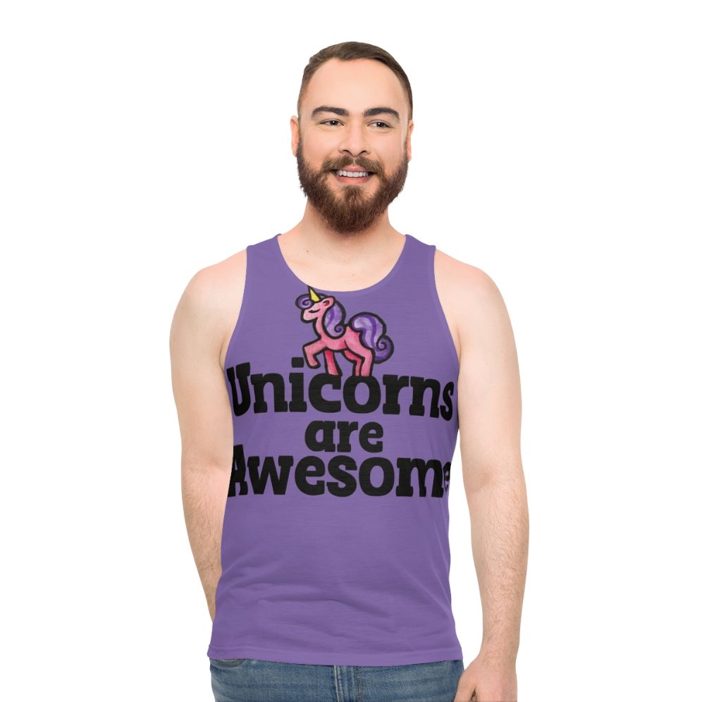 Unicorn lover women's pink tank top