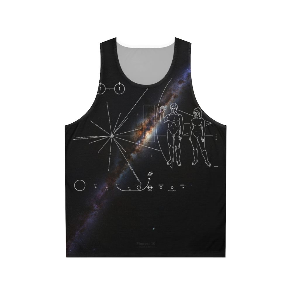 Pioneer 10 Milky Way Galaxy Unisex Tank Top