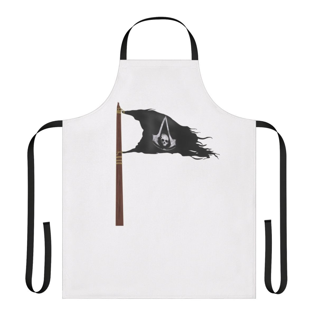 Pirate flag-inspired apron with Assassin's Creed Black Flag design