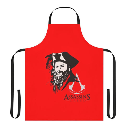 Pirate-Inspired Assassin's Creed Apron with Blackbeard Design