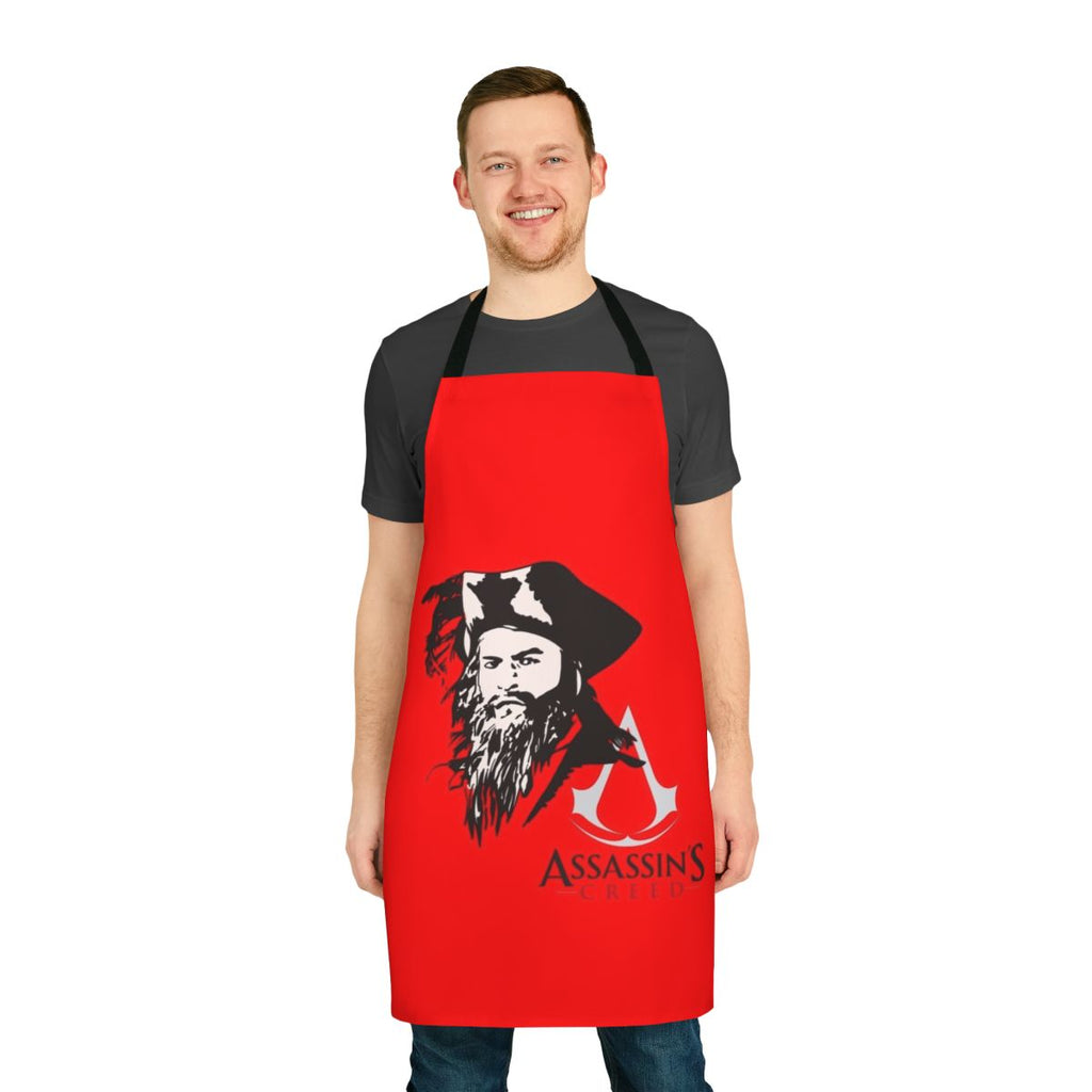 Pirate-Inspired Assassin's Creed Apron with Blackbeard Design