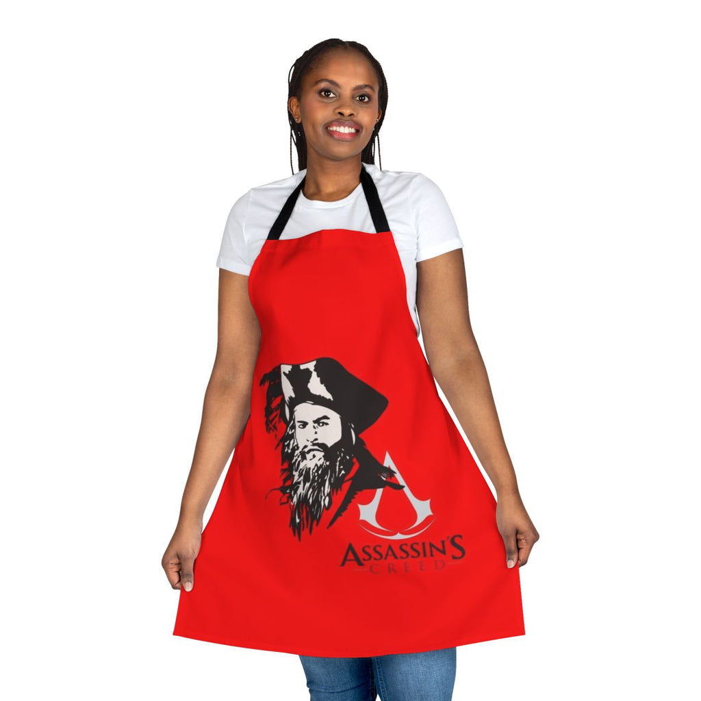 Pirate-Inspired Assassin's Creed Apron with Blackbeard Design