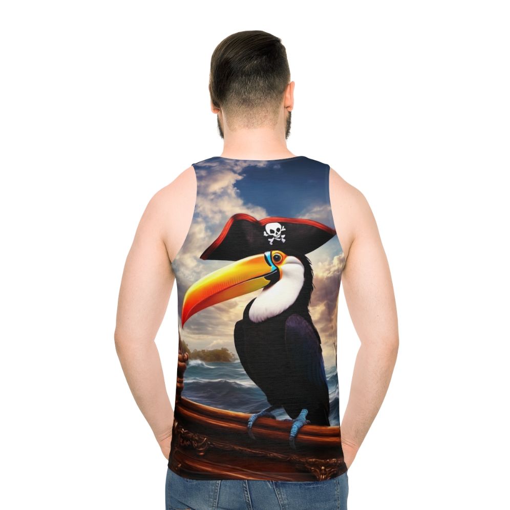 Pirate toucan unisex tank top