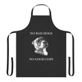 Pit bull and anti-police message printed on a high-quality apron