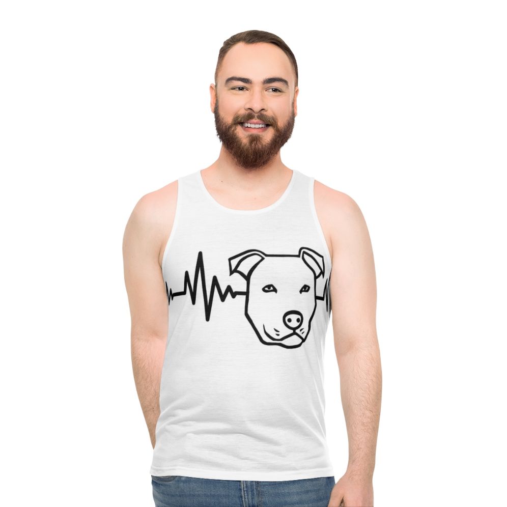 Pitbull Heartbeat Unisex Tank Top