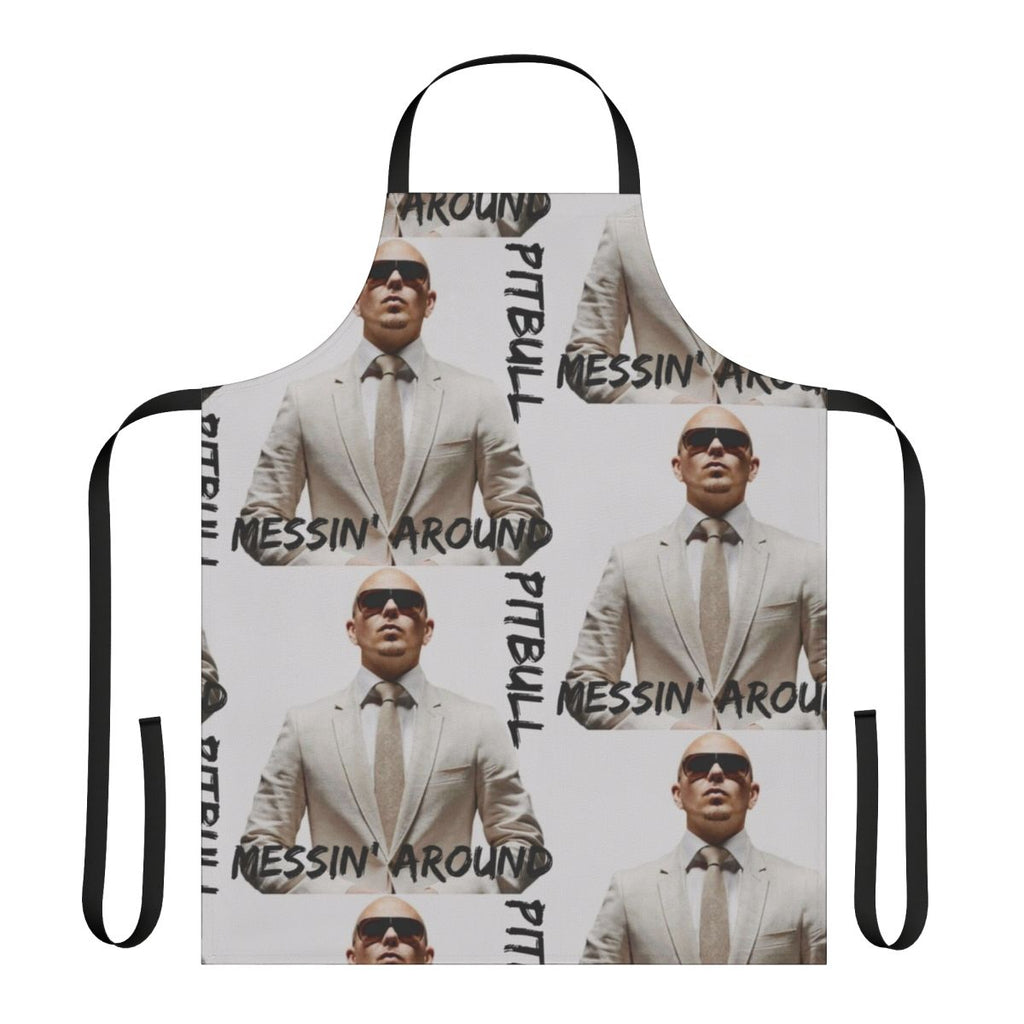 Pitbull-inspired apron featuring the "Messin' Around" design for dog lovers