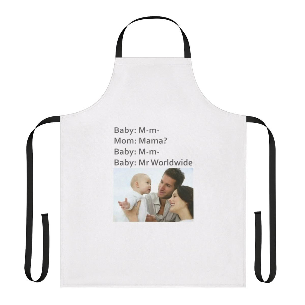 Pitbull inspired music lover's apron with a humorous design