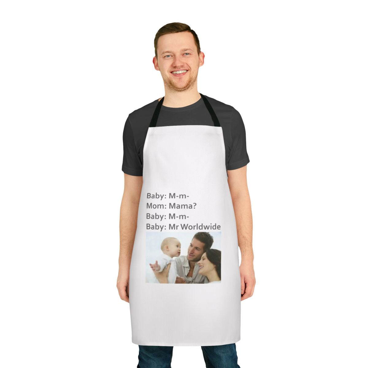 Pitbull inspired music lover's apron with a humorous design