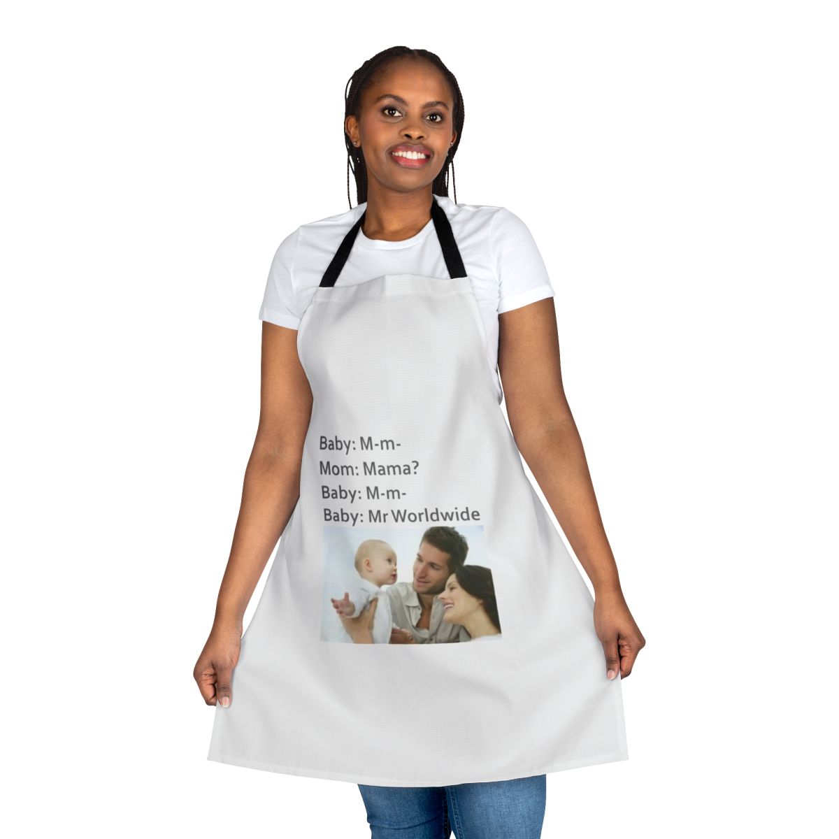 Pitbull inspired music lover's apron with a humorous design