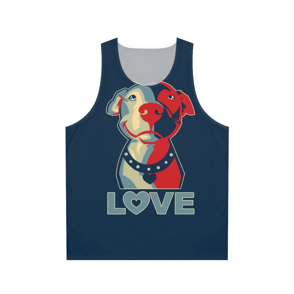 Pitbull lover unisex tank top