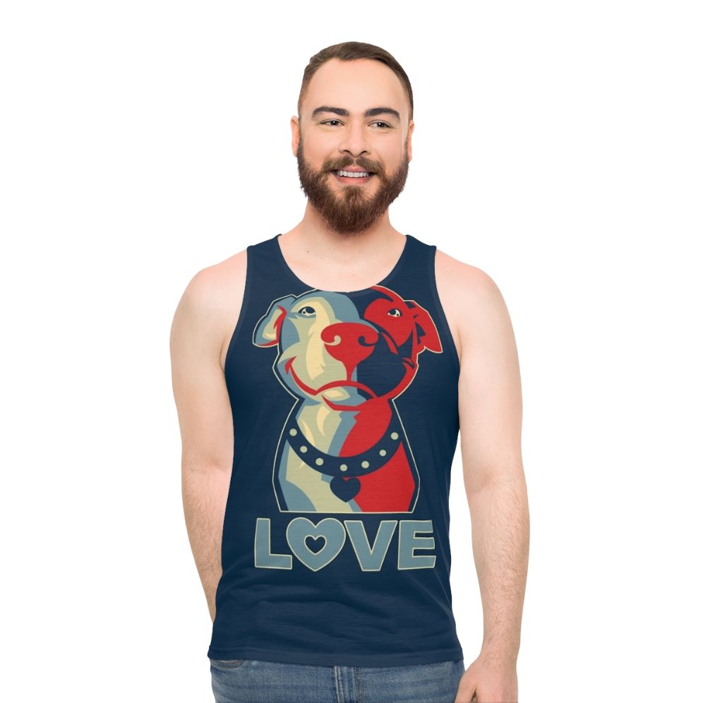 Pitbull lover unisex tank top