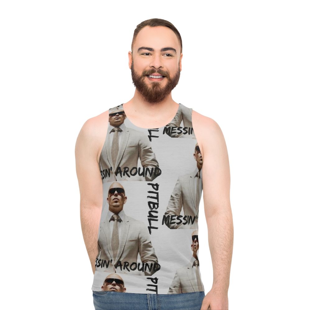 Pitbull Messin Around Unisex Tank Top