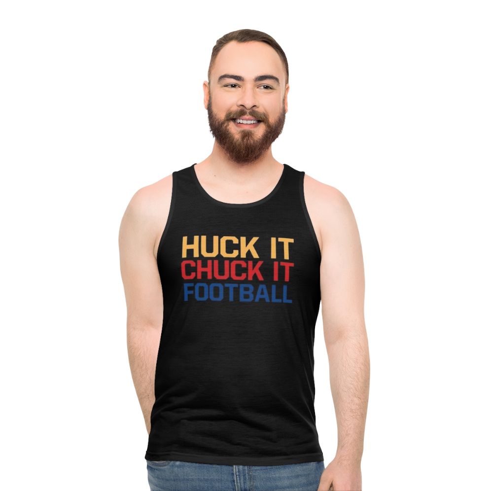 Unisex tank top with Pittsburgh Steelers football design