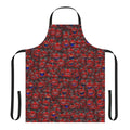 Pixel art cacodemon demon from the Doom video game series printed on a high-quality kitchen apron.
