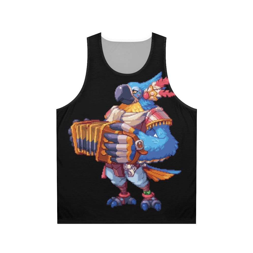 Pixel art Kass unisex tank top for gamers and Breath of the Wild fans